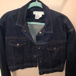 Vintage Calvin Klein cropped jean jacket
